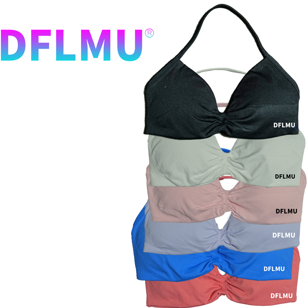 Push Up Bra Padded - DFLMU Women Halter Sports Bra Push