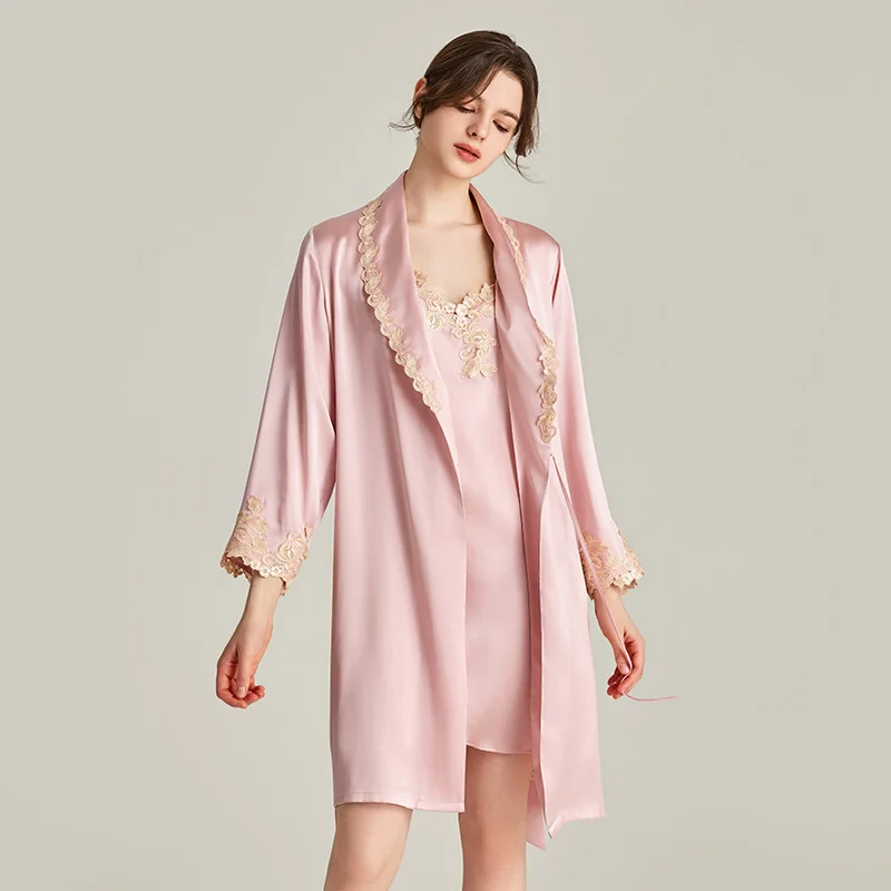 Robe Silk Women - French Style 100% Mulberry Silk Slip