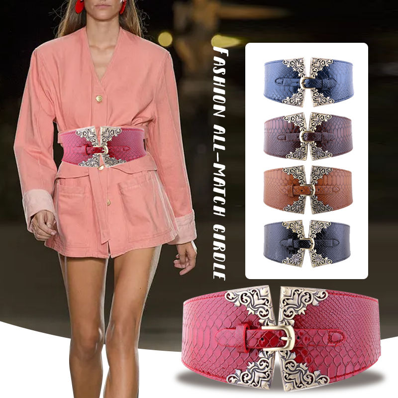 Women Elastic Buckle Wide Belt – Corset Waist Cinch Bewertung und Preis