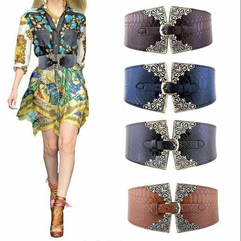 Women Elastic Buckle Wide Belt – Corset Waist Cinch Bewertung und Preis