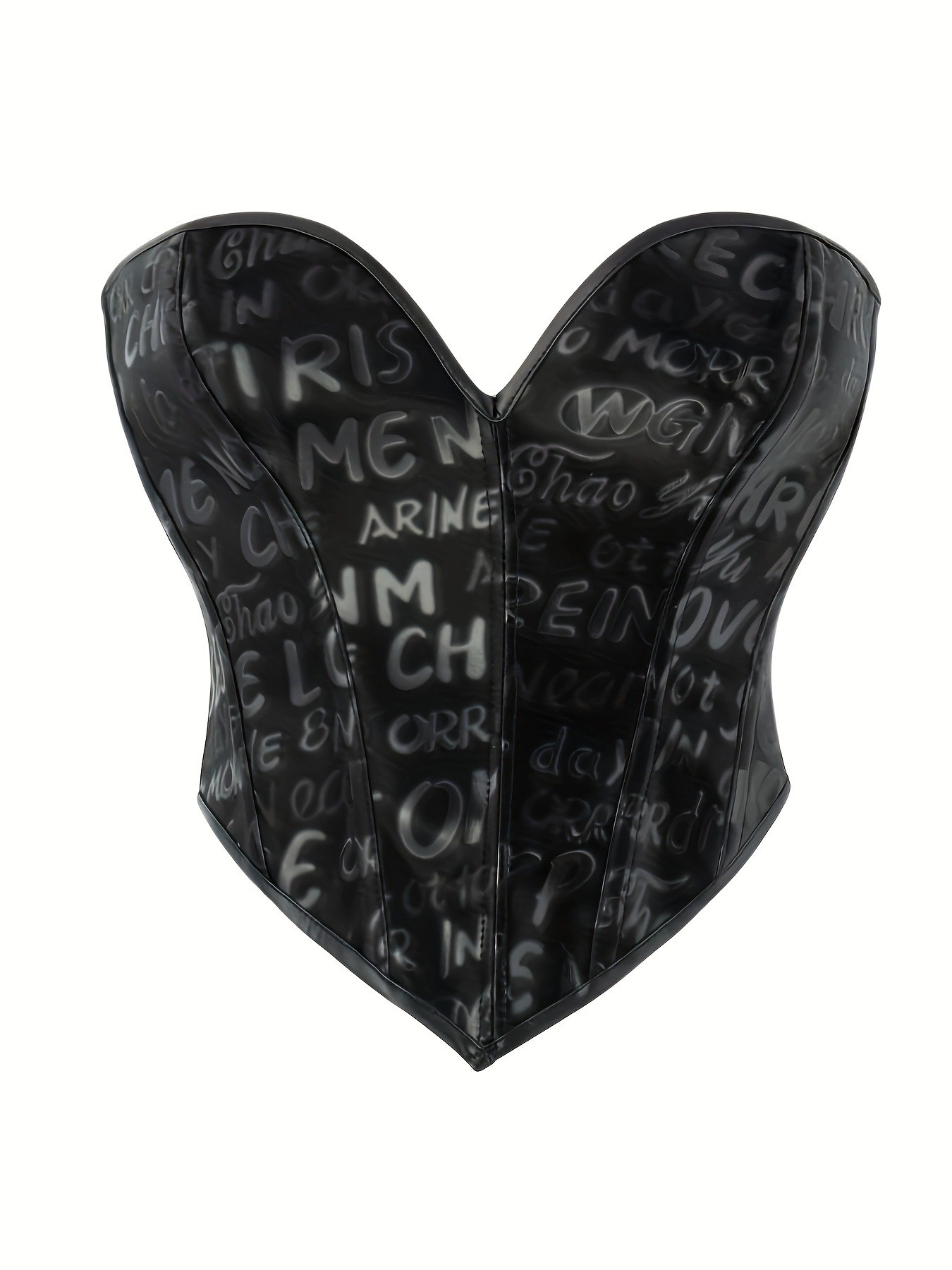 Black letter printed strapless – Corset Waist Cinch Bewertung und Preis