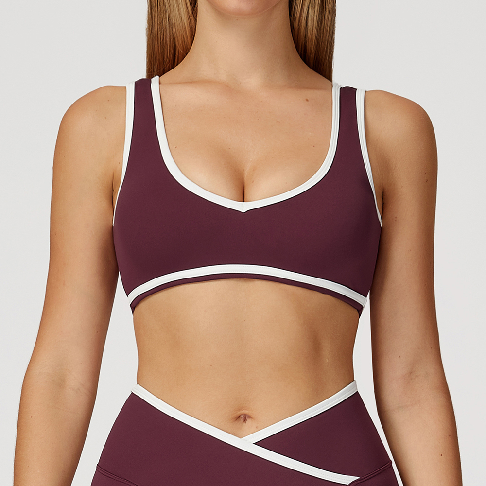 V-Neck Sports Bra Women Top Pu – Push Up Bra Padded Bewertung und Preis