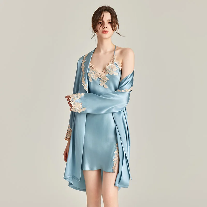 French Style 100% Mulberry Sil – Robe Silk Women Bewertung und Preis