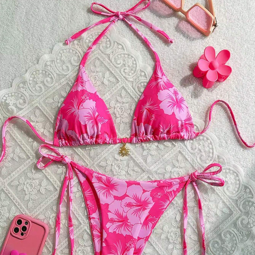 Women's Printed Vest Bikini+Th – Thong Bikini Women Bewertung und Preis