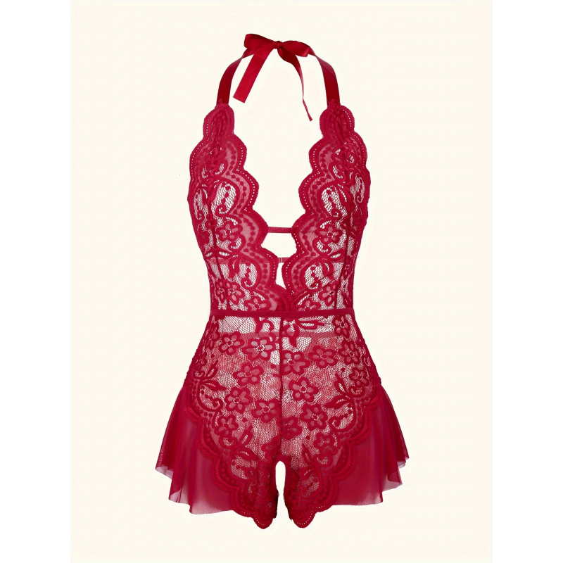 Charming Lace Mesh Teddy, Scal – Lace Teddy Lingerie Bewertung und Preis