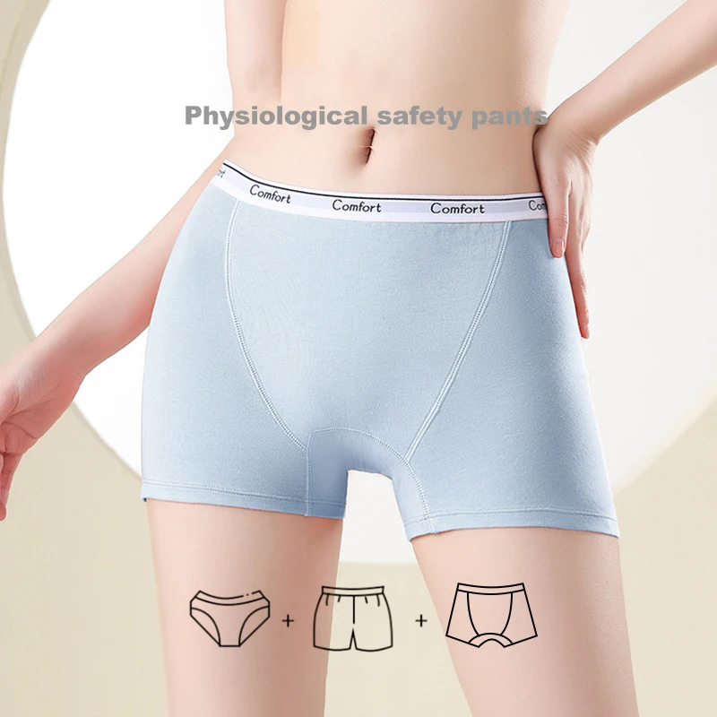 1pcs Cotton Women's Menstrual  – Boyshort Underwear Bewertung und Preis