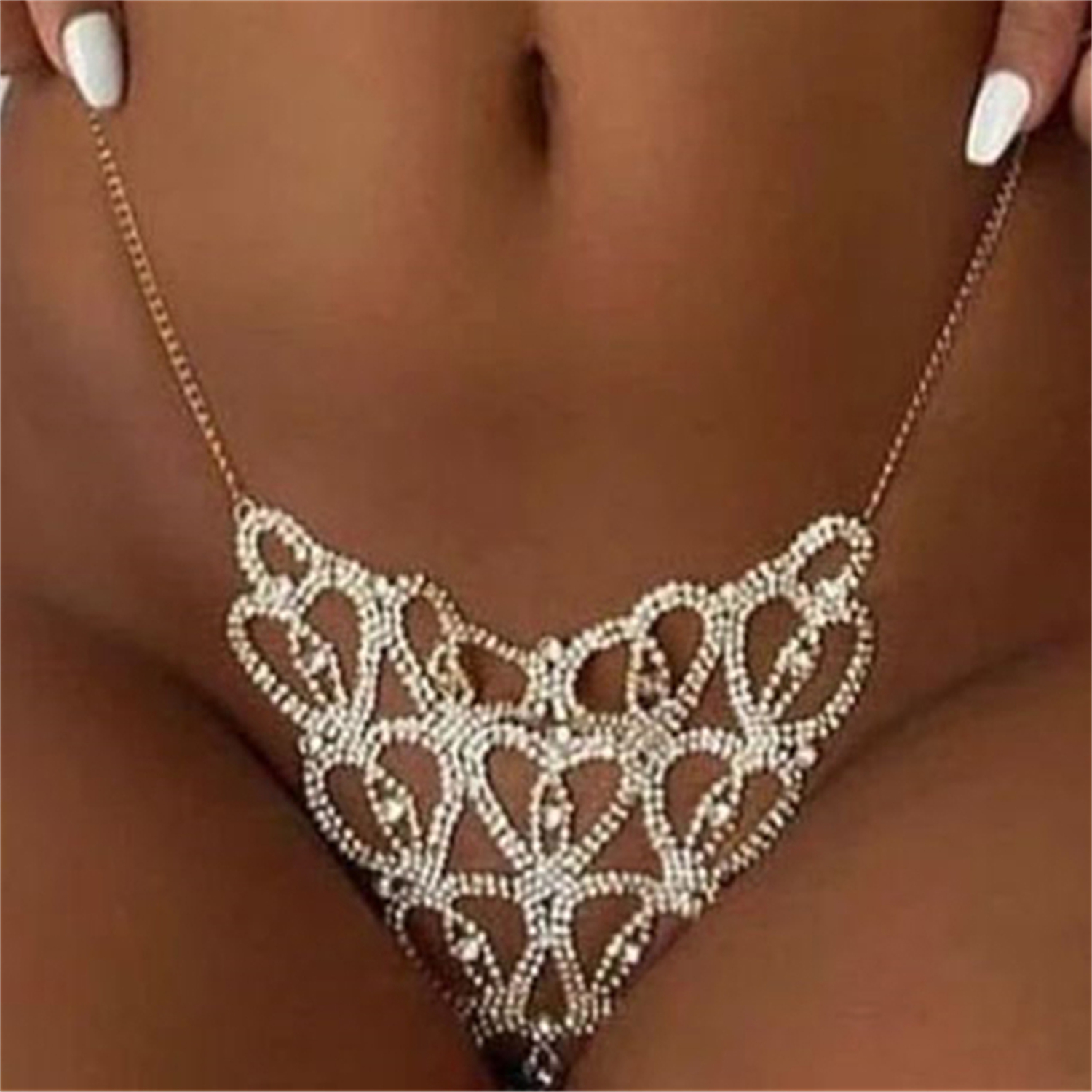 Sexy Body Chain Heart-shaped T – Thong Bikini Women Bewertung und Preis