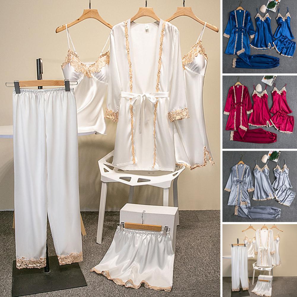 Silk-like Pajama Set Elegant S – Robe Silk Women Bewertung und Preis