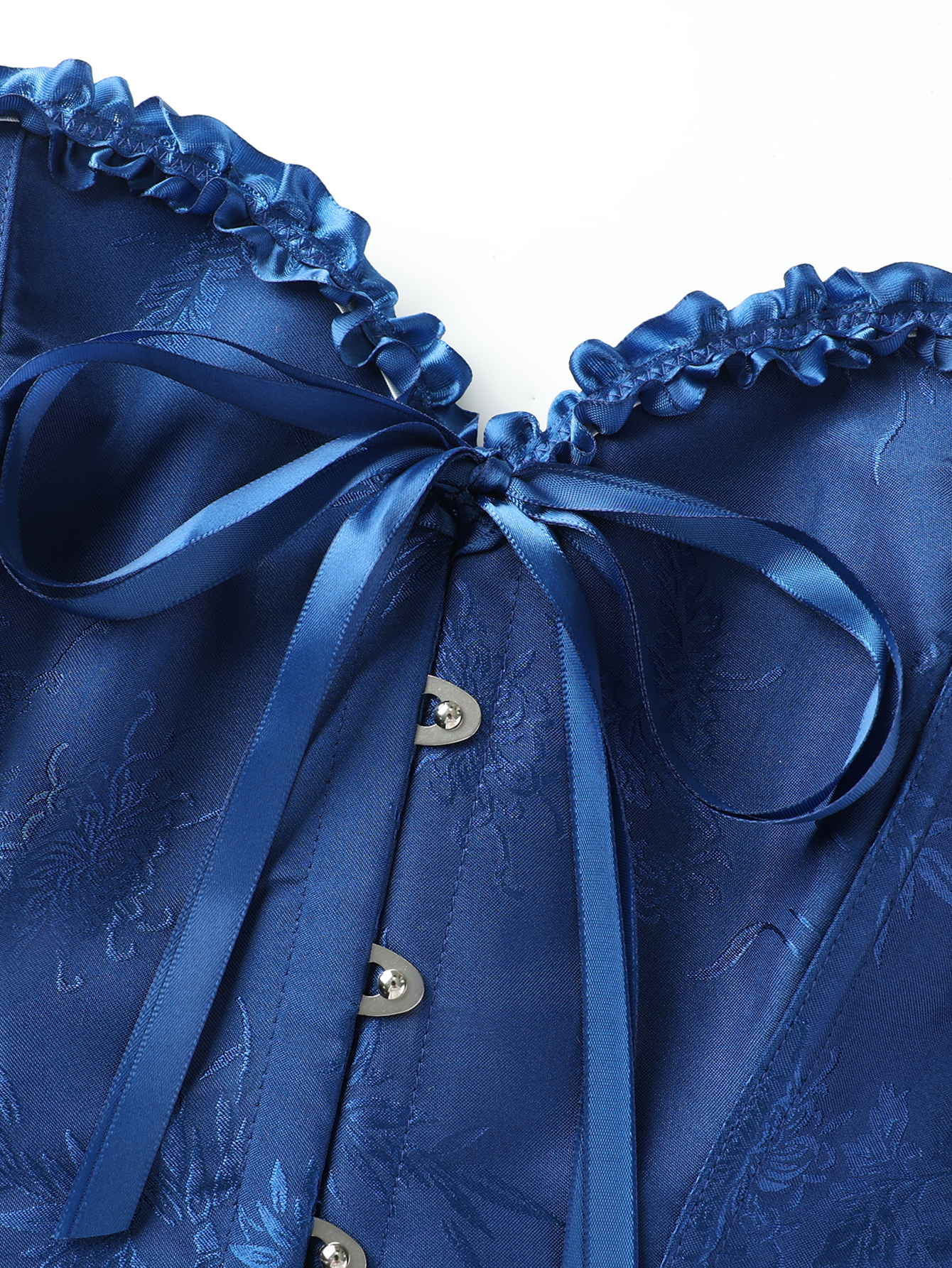 Dark blue jacquard lace edged  – Corset Waist Cinch Bewertung und Preis