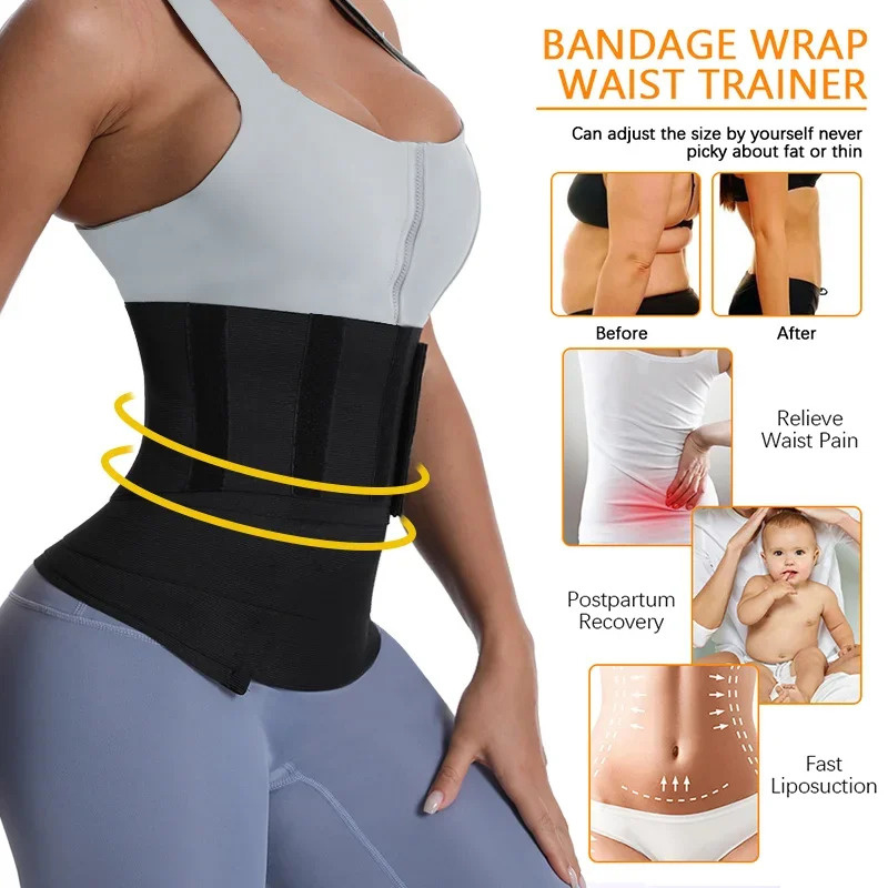 1/2PCS Waist Bandage Wrap Trim – Shapewear Bodysuit Firm Bewertung und Preis
